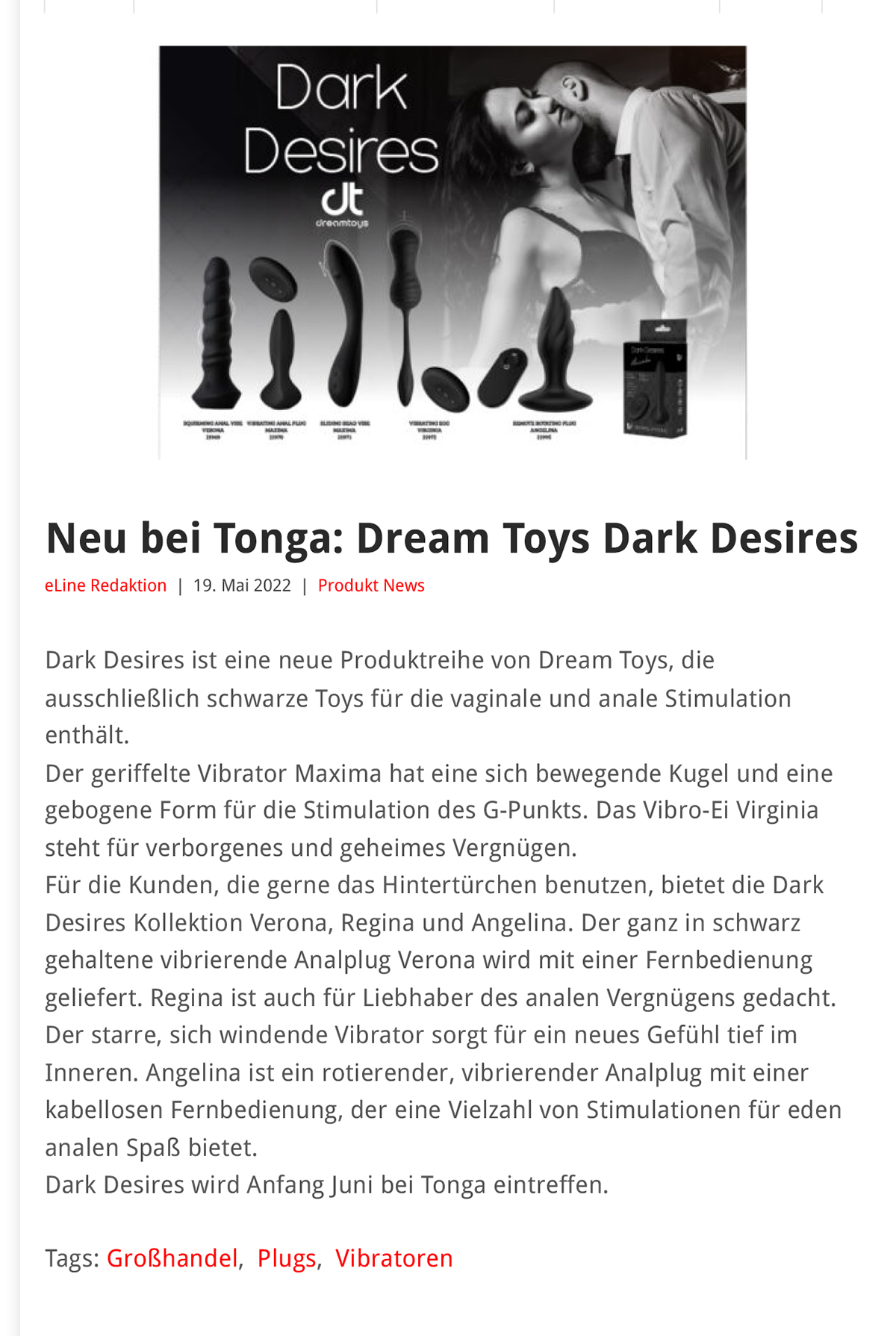 2022-05 eLine Online - Dream Toys Dark Desires